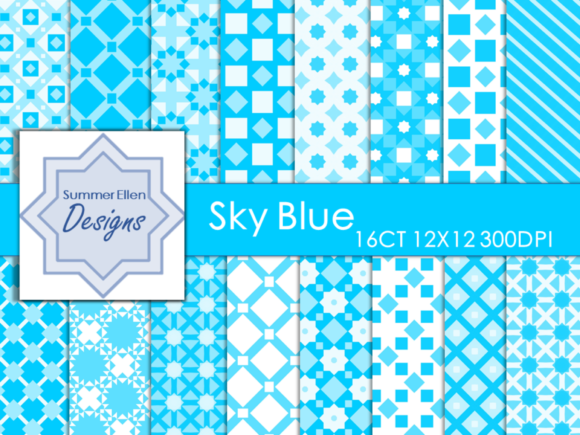 Download Sky Blue Digital Paper Seamless - Digital paper Collection