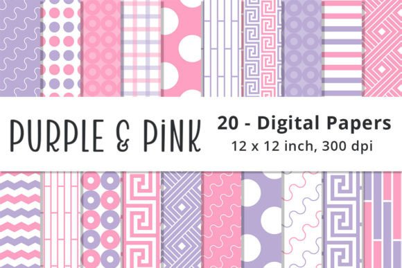 Download Purple and Pink Digital Paper Designs - Premium Resources