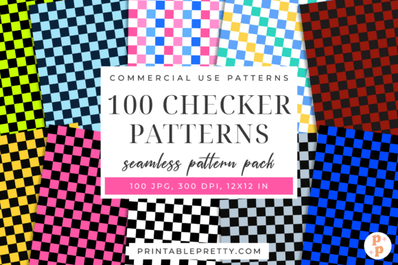 Download 100 Checker Pattern Digital Paper Bundle - Digital paper Collection