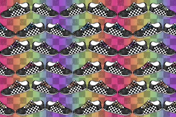 Download Rainbow Canvas Shoe Seamless - Premium Resources