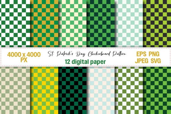 Download St. Patrick’s Day Checkerboard Pattern - Premium Bundle