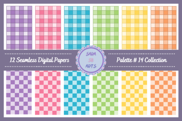 Download Seamless Rainbow Checkered Digital Paper - Digital paper Collection